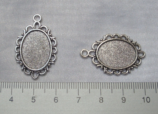 2x Fassung Anhänger 18x13mm