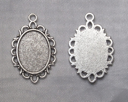 2x Fassung Anhänger 18x13mm