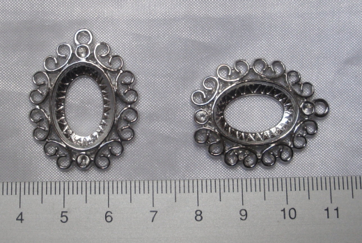 2x Fassung Anhänger 18x13mm
