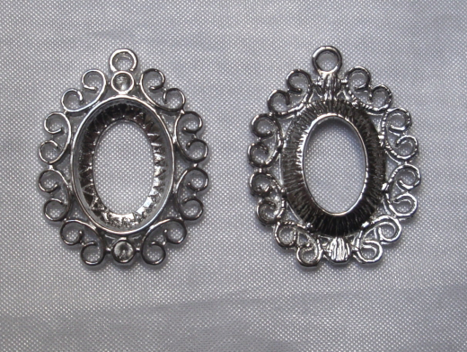 2x Fassung Anhänger 18x13mm