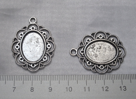 2x Fassung Anhänger 18x13mm
