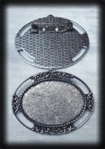 Fassung Brosche 20x30mm