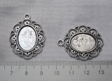 2x Fassung Anhänger 18x13mm
