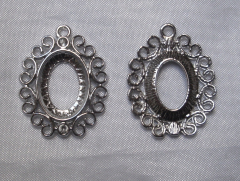 2x Fassung Anhänger 18x13mm