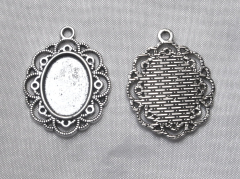 2x Fassung Anhänger 18x13mm